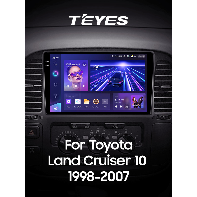 Android head unit Teyes CC3 4+64 Gb Toyota Land Cruiser 10 J100 100 1998-2007 9" 2k