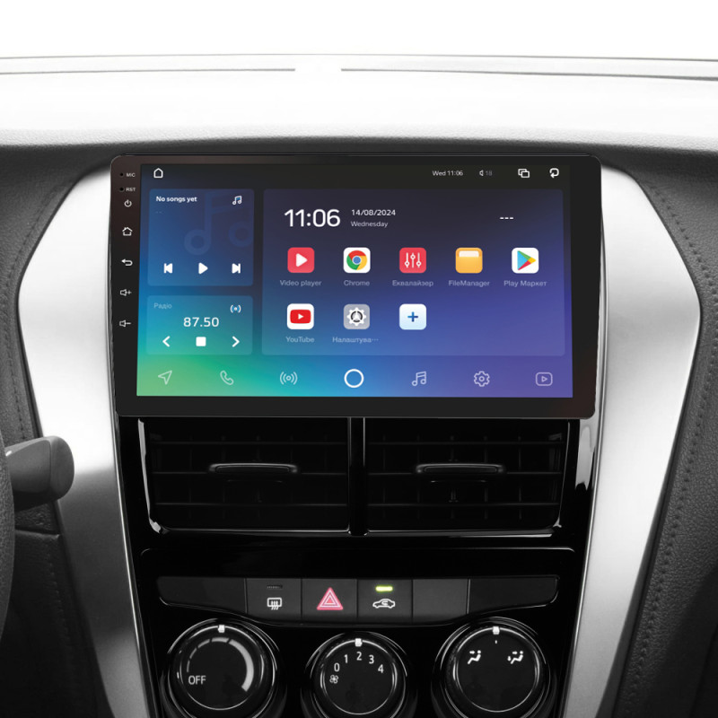 Android head unit SIGMA X9432 ANDROID 10 4+32 Gb 4G DSP Toyota Yaris Vios 2017-2020 (F1) 9" (L1)