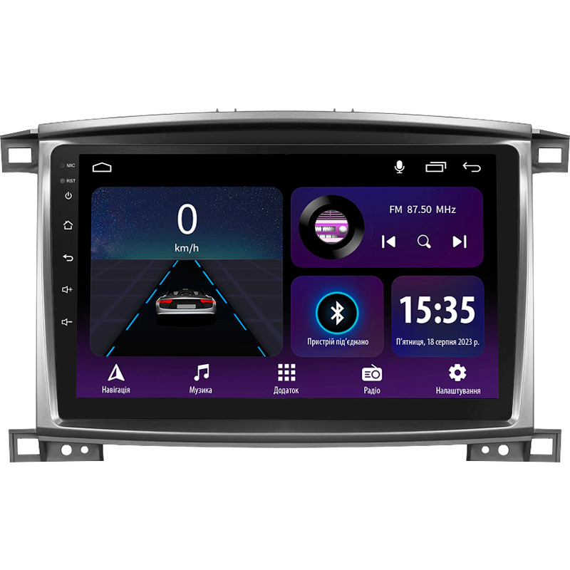 Android head unit SIGMA E10232 ANDROID 10 2+32 Gb Toyota Land Cruiser LC 100-B 2002-2007 (C) 10" (L2)