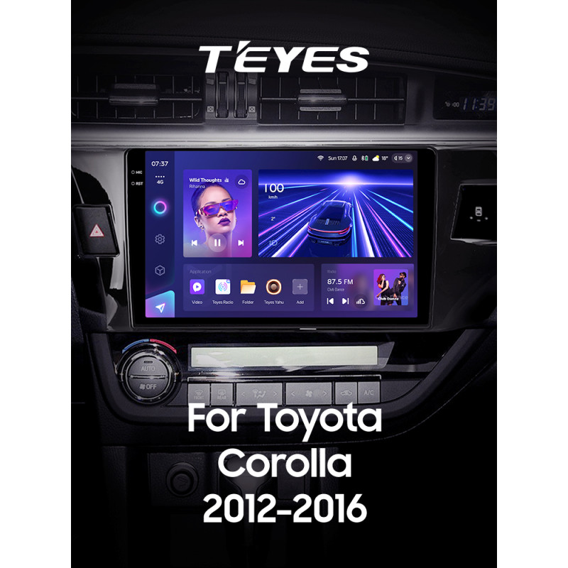 Android head unit Teyes CC3 4+32 Gb Toyota Corolla 11 2012-2016 (B) 10" 2k