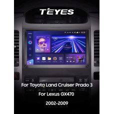 Android head unit Teyes CC3 6+128 Gb Toyota Land Cruiser Prado 120 3 III For Lexus GX470 GX 470 J120 2002-2009 (F3) 9" 2k