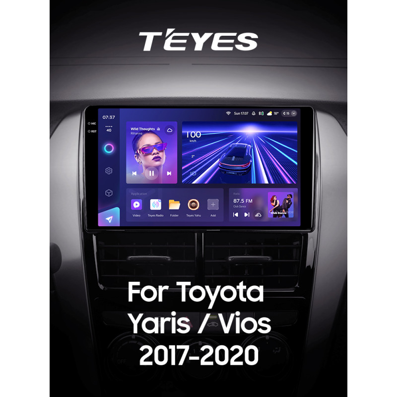 Android head unit Teyes CC3 4+32 Gb Toyota Yaris Vios 2017-2020 (F1) 9" 2k (L1)