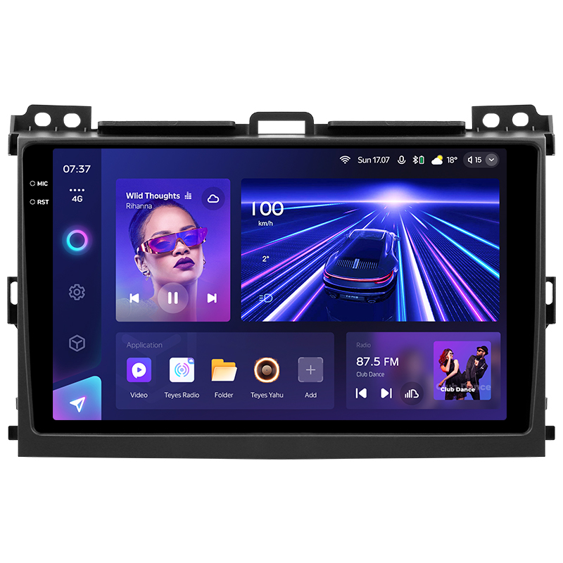 Android head unit Teyes CC3 4+64 Gb Toyota Land Cruiser Prado 120 3 III For Lexus GX470 GX 470 J120 2002-2009 (F1) (B) 9" 2k