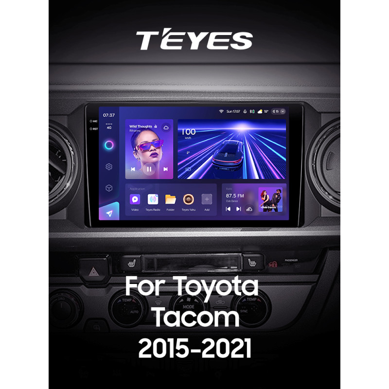 Android head unit Teyes CC3 4+32 Gb Toyota Tacoma N300 2015-2021 (F1) 9" 2k