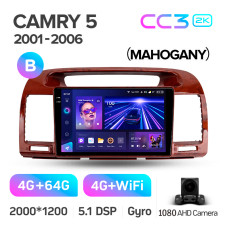 Android head unit Teyes CC3 4+64 Gb Toyota Camry 5 XV 30 2001-2006-B 9" 2k