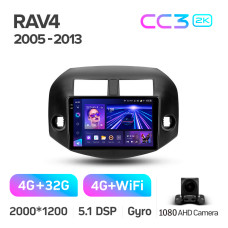 Android head unit Teyes CC3 4+32 Gb Toyota RAV4 3 XA30 (F2) 2005-2013 10" 2k