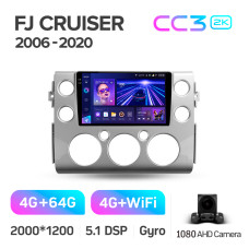 Android head unit Teyes CC3 4+64 Gb Toyota FJ Cruiser J15 2006-2020 (F1) 9" 2k