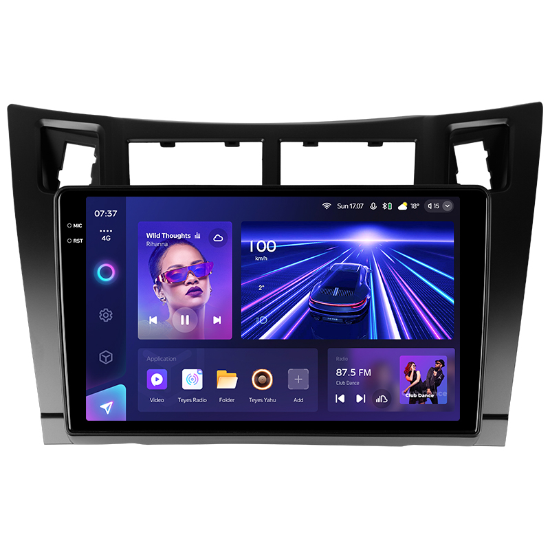 Android head unit Teyes CC3 4+64 Gb Toyota Yaris XP90 2005-2012 (F1) 9" 2k