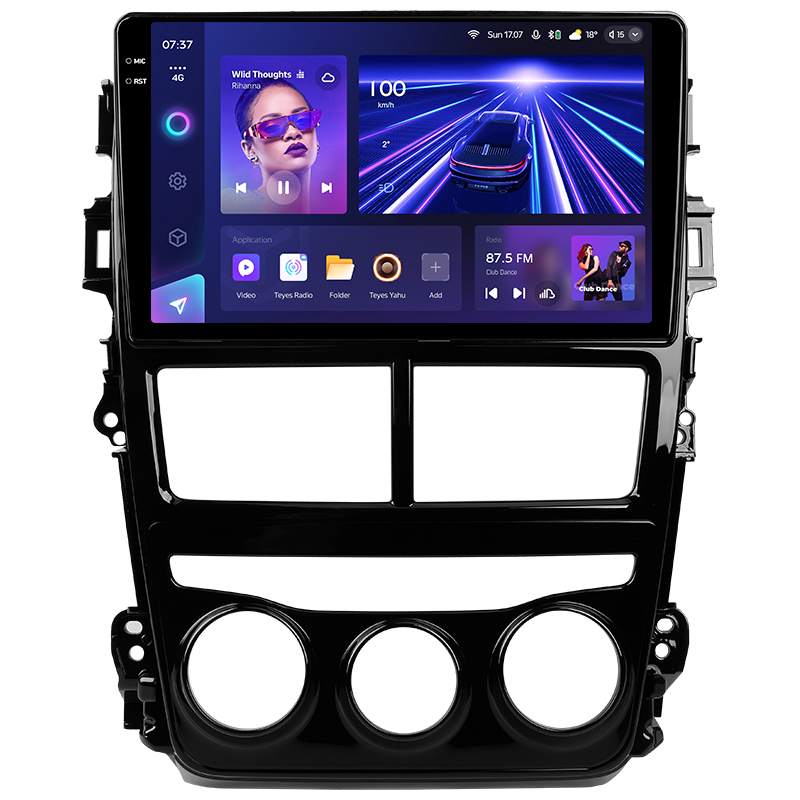 Android head unit Teyes CC3 4+64 Gb Toyota Yaris Vios 2017-2020 (F1) 9" 2k (L1)