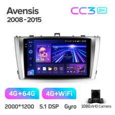 Android head unit Teyes CC3 4+64 Gb Toyota Avensis 3 2008-2015 (F1) 9" 2k