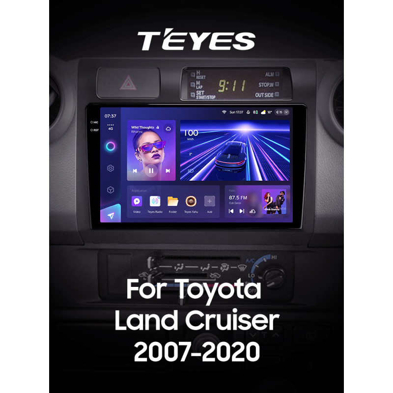 Android head unit Teyes CC3 6+128 Gb Toyota Land Cruiser 70 Series LC 79 2007-2020 9" 2k