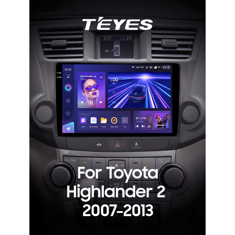 Android head unit Teyes CC3 4+32 Gb Toyota Highlander 2 XU40 2007-2013 (F2) 10" 2k (L1)