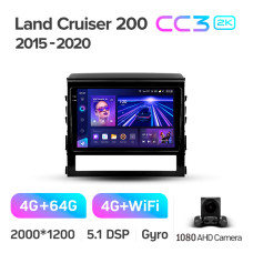 Android head unit Teyes CC3 4+64 Gb Toyota Land Cruiser 200 11 2015-2020 9" 2k