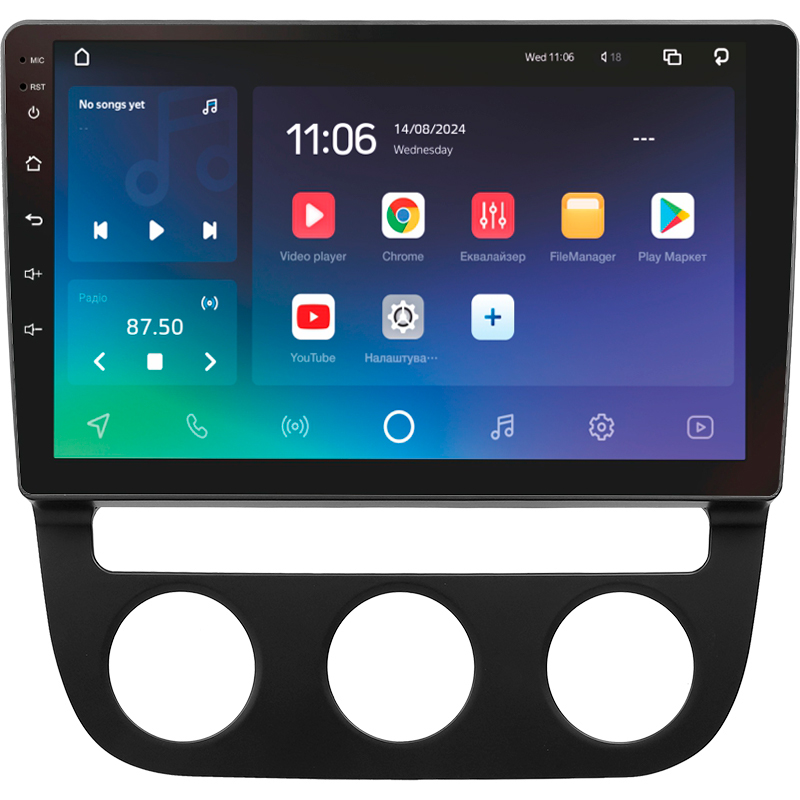 Android head unit SIGMA X10432 ANDROID 10 4+32 Gb 4G DSP Volkswagen Jetta 5 2005-2010 (F2) 10"