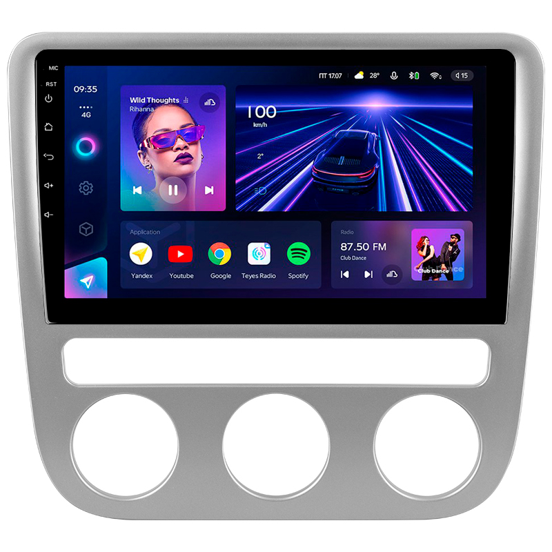 Android head unit Teyes CC3 4+32 Gb Volkswagen Scirocco 3 III Mk3 2008-2014 (F5) 9" (L1)