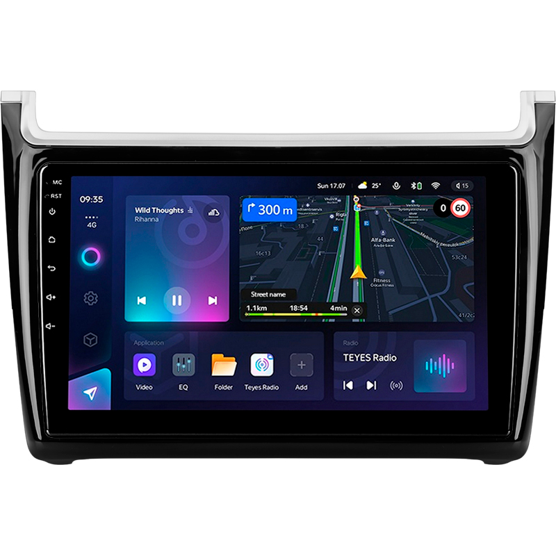 Android head unit Teyes CC3L 4+32 Gb Volkswagen POLO 5 (F1) 2008-2020 9"