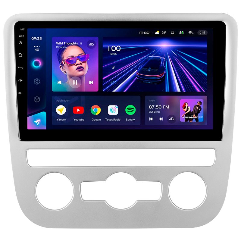 Android head unit Teyes CC3 4+32 Gb Volkswagen Scirocco 3 III Mk3 2008-2014 (F4) 9"