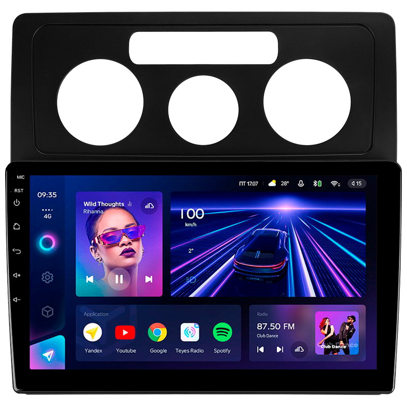 Android head unit Teyes CC3 4+32 Gb Volkswagen Caddy 2K 3 III 2004 - 2010 10"