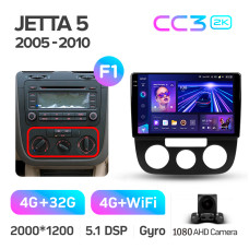 Android head unit Teyes CC3 4+32 Gb Volkswagen Jetta 5 2005-2010 (F1) 10" 2k