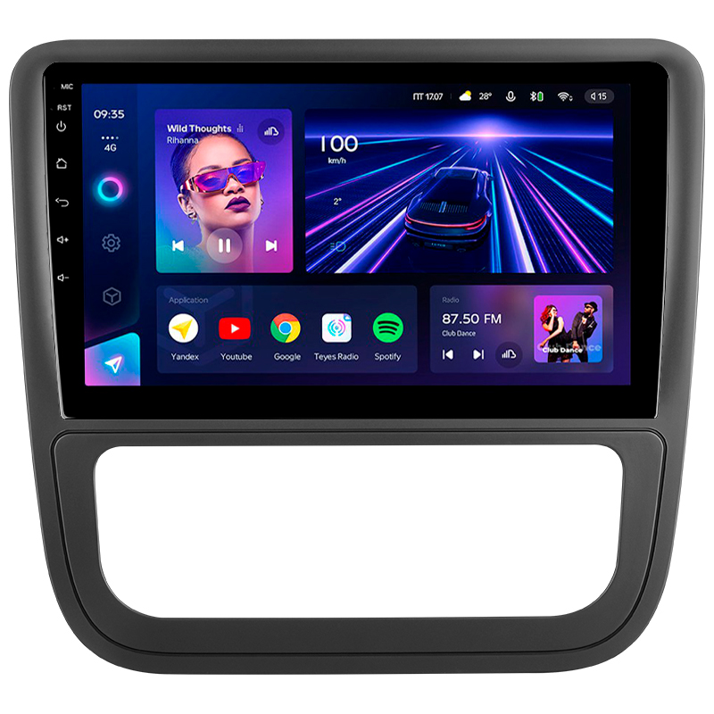 Android head unit Teyes CC3 4+32 Gb Volkswagen Scirocco 3 III Mk3 2008-2014 (F1) 9"