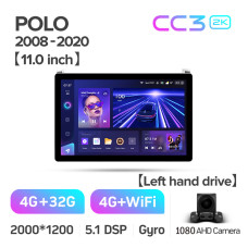 Android head unit Teyes CC3 4+32 Gb Volkswagen POLO 5 (F1) 2008-2020 11" 2k