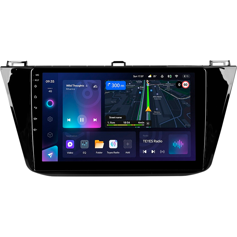 Android head unit Teyes CC3L 4+64 Gb Volkswagen Tiguan 2 Mk 2016-2022 (A) 10"