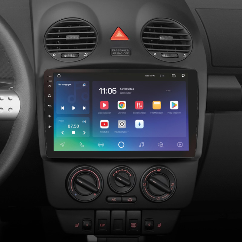 Android head unit SIGMA X9432 ANDROID 10 4+32 Gb 4G DSP Volkswagen Beetle A4 2002 - 2011 9"