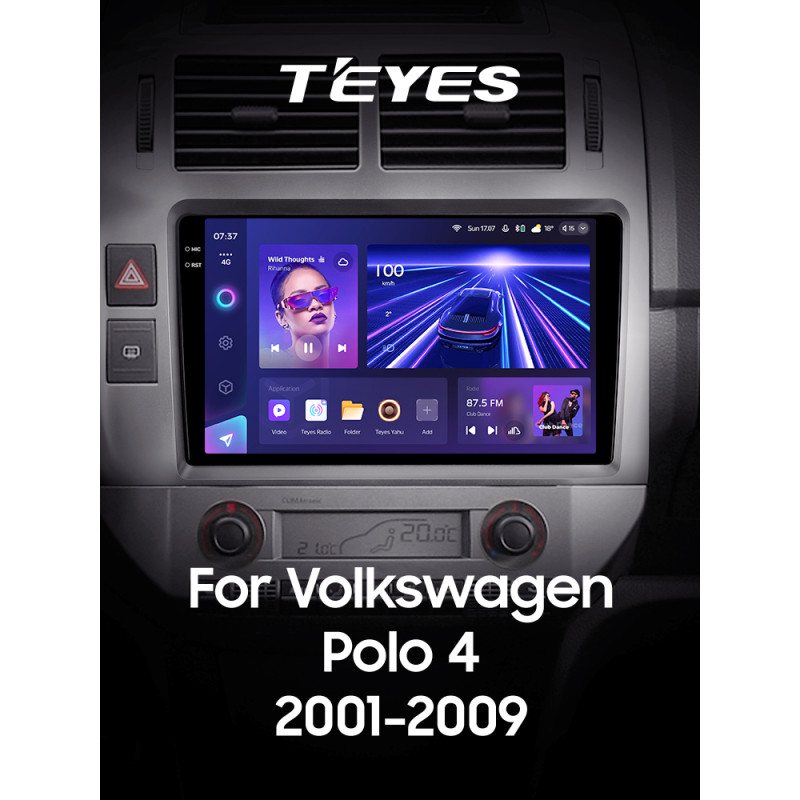 Android head unit Teyes CC3 4+64 Gb Volkswagen Polo Mk4 IV 4 (F2) 2001-2009 9" 2k