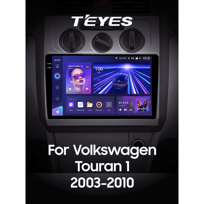 Android head unit Teyes CC3 4+64 Gb Volkswagen Touran 1 2003-2010 (F2) 10" 2k