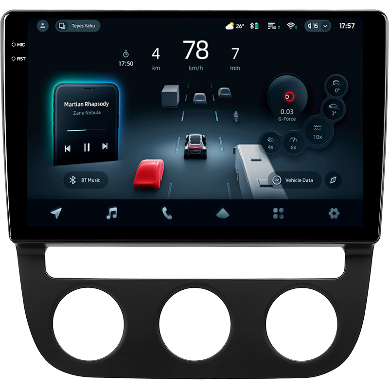 Android head unit Teyes CC4 Pro 12+256 Gb Volkswagen Jetta 5 2005-2010 (F2) 10" 2k