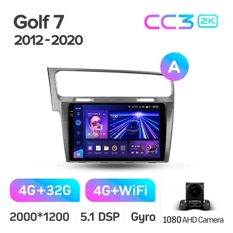 Android head unit Teyes CC3 4+32 Gb Volkswagen Golf 7 MK7 (F1) 2012-2020 10" 2k