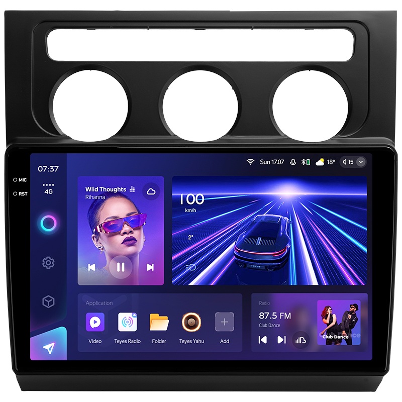 Android head unit Teyes CC3 6+128 Gb Volkswagen Touran 1 2003-2010 (F2) 10" 2k