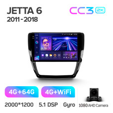 Android head unit Teyes CC3 4+64 Gb Volkswagen Jetta 6 2011-2018 10" 2k