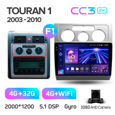 Android head unit Teyes CC3 4+32 Gb Volkswagen Touran 1 2003-2010 (F1) 10" 2k