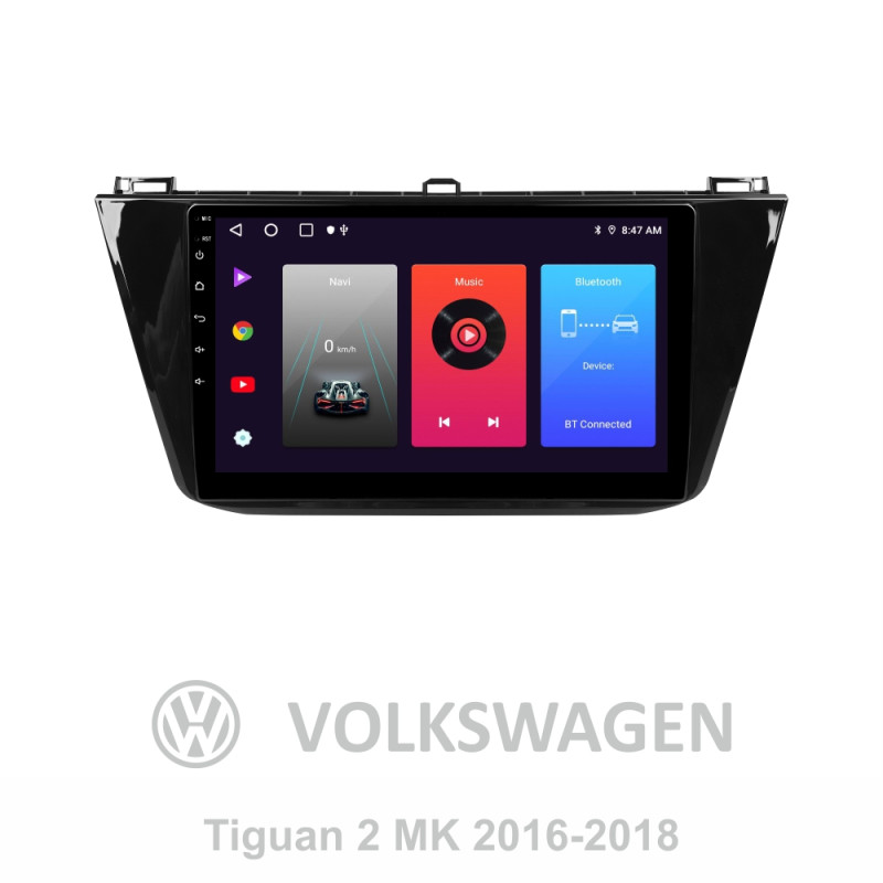 Android head unit SIGMA F10216 ANDROID 10 2+32 Gb Volkswagen Tiguan 2 Mk 2016-2022 (A) 10"