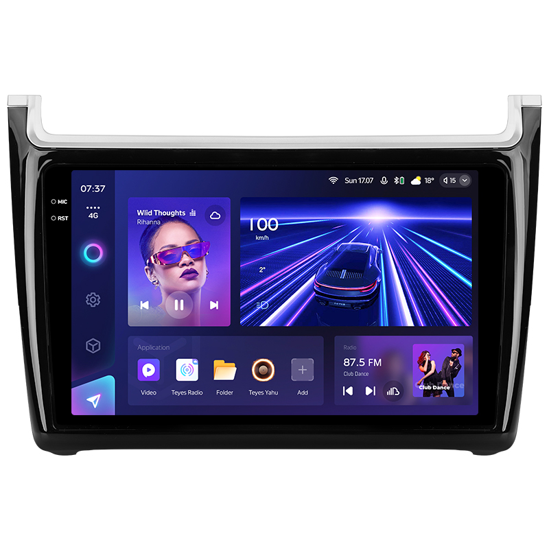 Android head unit Teyes CC3 6+128 Gb Volkswagen POLO 5 (F1) 2008-2020 9" 2k
