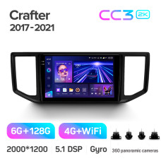 Android head unit Teyes CC3 6+128 Gb with 360° surround view° Volkswagen Crafter 2017-2021 10" 2k (L1)