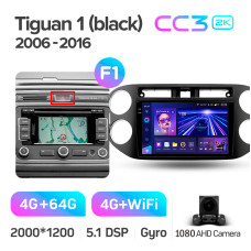 Android head unit Teyes CC3 4+64 Gb Volkswagen Tiguan 1 NF 2006-2017 (F1) (24mm) 9" 2k