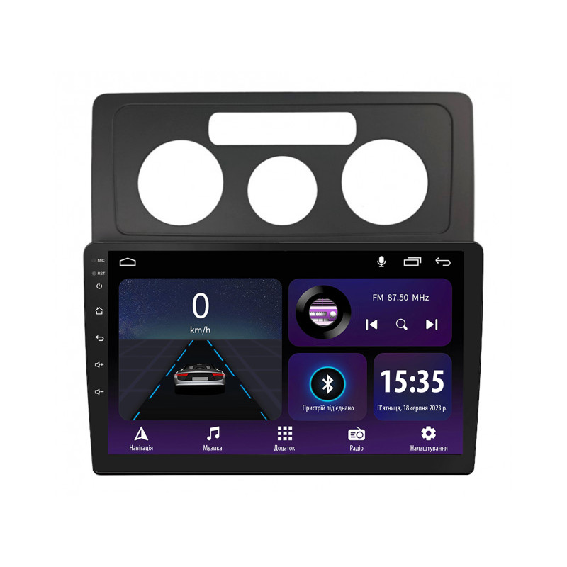 Android head unit SIGMA E10232 ANDROID 10 2+32 Gb Volkswagen Touran 1 2003-2010 (F1) Black 10"