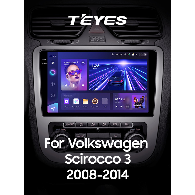 Android head unit Teyes CC3 4+64 Gb Volkswagen Scirocco 3 III Mk3 2008-2014 (F3) 9" 2k