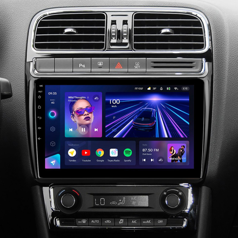 Android head unit Teyes CC3 4+32 Gb Volkswagen POLO 5 (F1) 2008-2020 9"