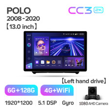 Android head unit Teyes CC3 6+128 Gb Volkswagen POLO 5 (F1) 2008-2020 13" 2k