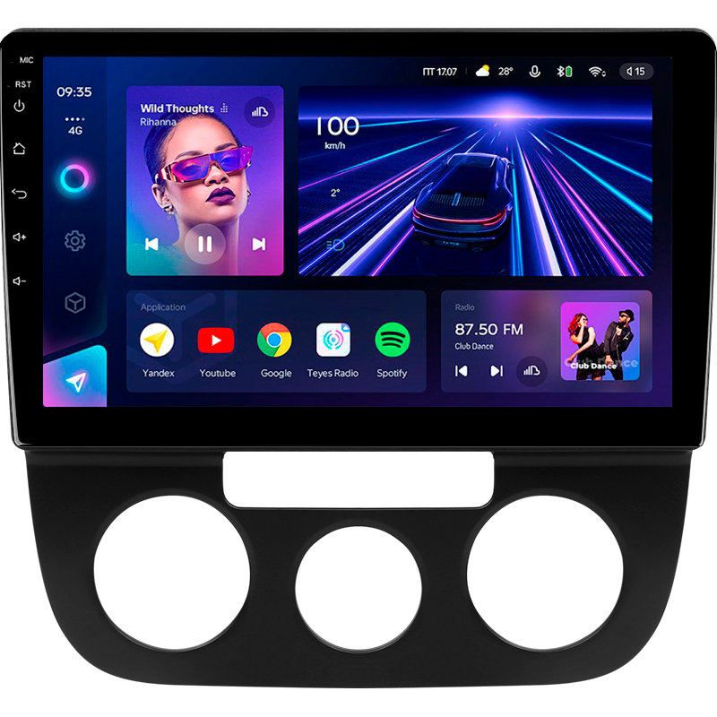 Android head unit Teyes CC3 4+32 Gb Volkswagen Jetta 5 2005-2010 (F1) 10"