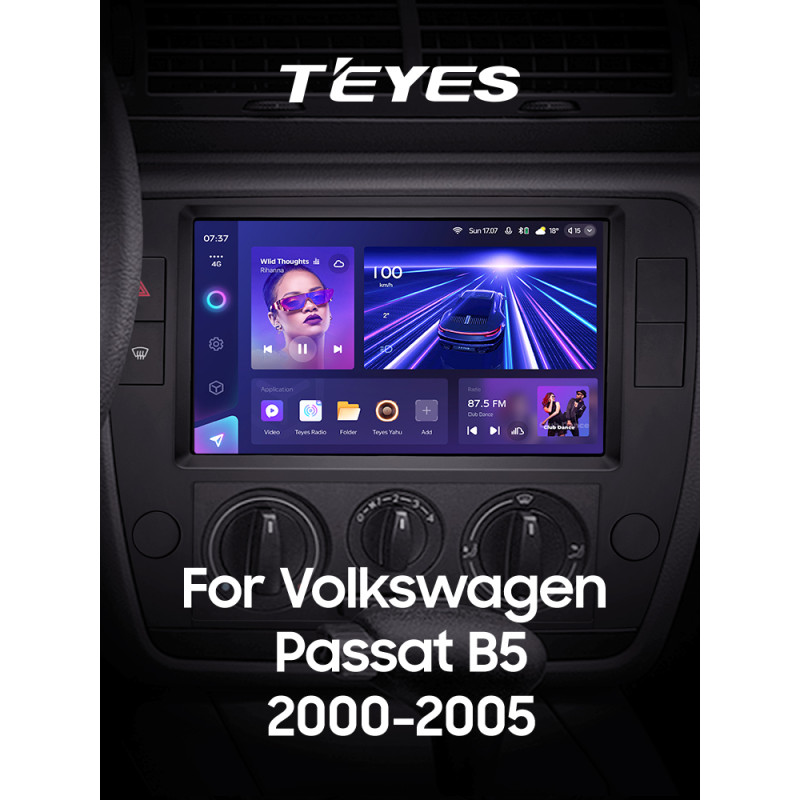 Android head unit Teyes CC3 6+128 Gb Volkswagen Passat B5 2000-2005 9" 2k