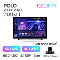 Android head unit Teyes CC3 4+32 Gb Volkswagen POLO 5 (F1) 2008-2020 13" 2k