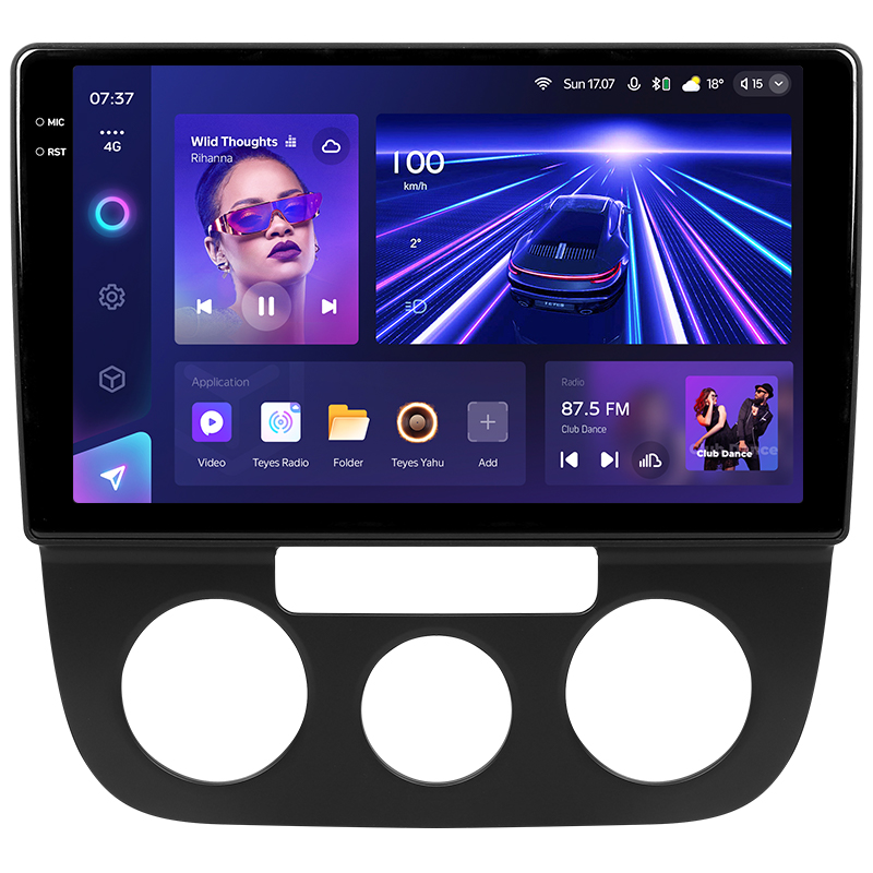 Android head unit Teyes CC3 6+128 Gb with 360° surround view° Volkswagen Jetta 5 2005-2010 (F1) 10" 2k