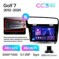 Android head unit Teyes CC3 4+32 Gb Volkswagen Golf 7 (F2) 2012-2020 10" 2k