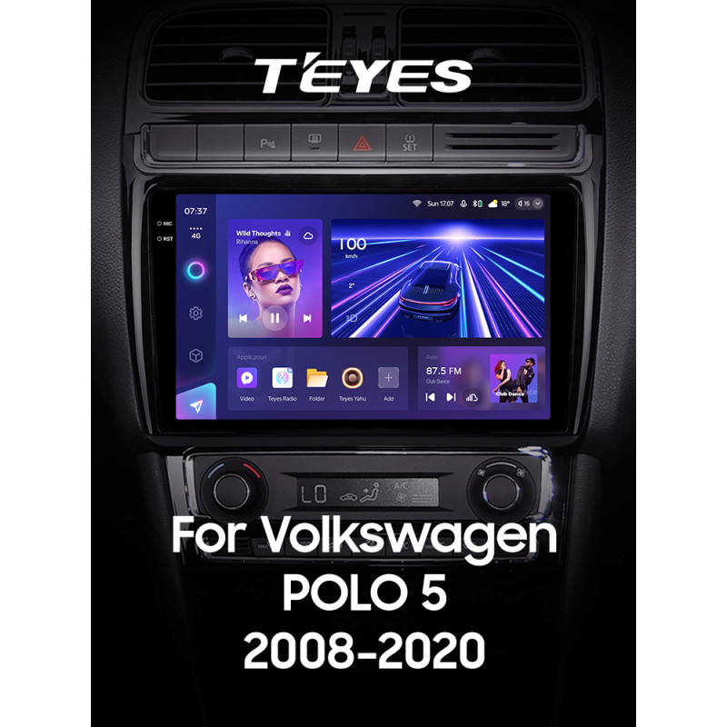 Android head unit Teyes CC3 6+128 Gb Volkswagen POLO 5 (F1) 2008-2020 9" 2k