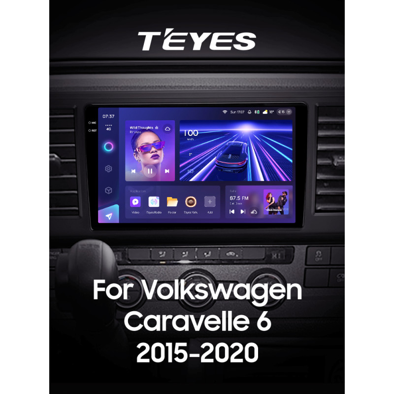 Android head unit Teyes CC3 6+128 Gb with 360° surround view° Volkswagen Caravelle 6 T6.1 T6 2015 - 2020 9" 2k (L1)