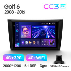 Android head unit Teyes CC3 4+32 Gb Volkswagen Golf 6 2008-2016 9" 2k